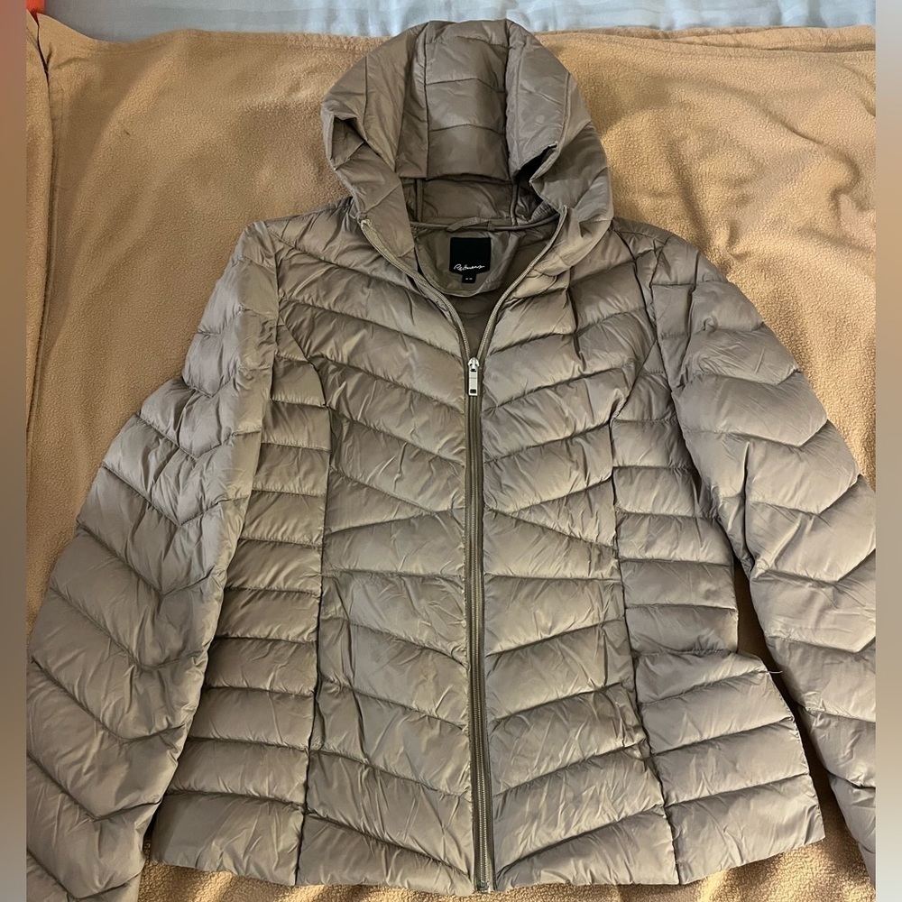 Reitmans brown hooded packable jacket